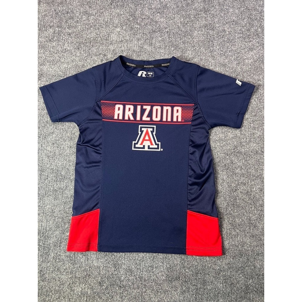 Russell Athletic BoysM Arizona Wildcats Shirt Navy Red Sportswear Game Day Y2K